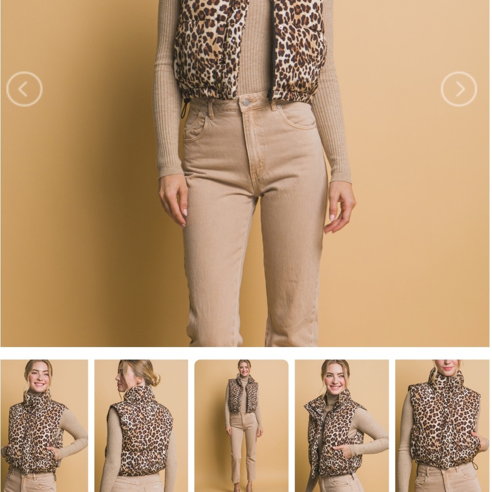 Love Tree Leopard Print Vest - Picture 2 of 2